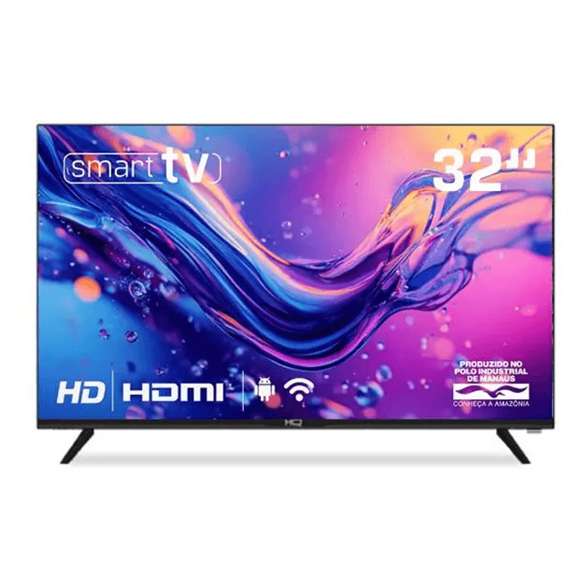 Smart Tv Hq 32  Led Hd 3hdmi 2usb Bluetooth Preto