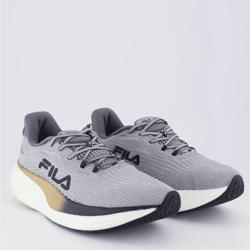 Tênis Fila Racer Speedzone Cinza E Dourado