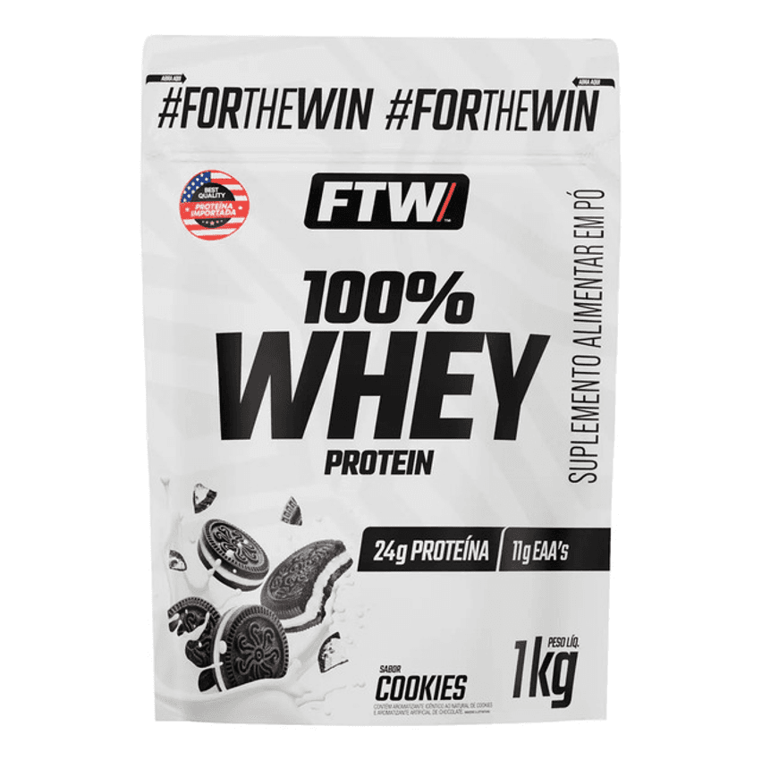 Whey Protein 100% Refil 1 Kg Ftw Biscoitos